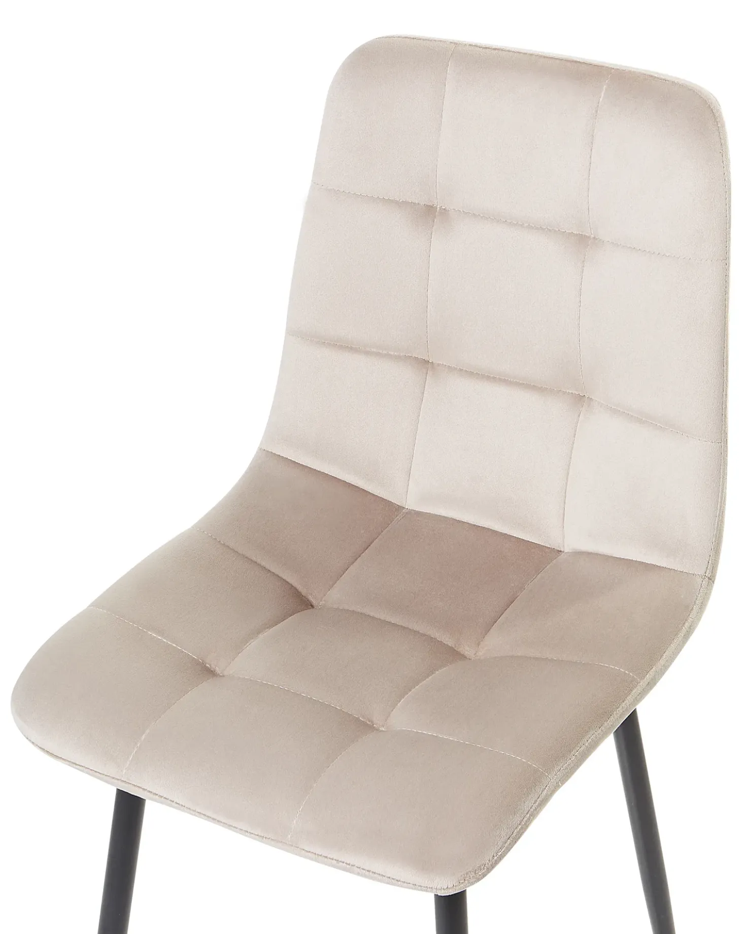 Set di 4 sedie da pranzo POWELL Velluto Beige