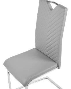 Set di 2 sedie da pranzo PICKNES Pelle sintetica Grigio chiaro