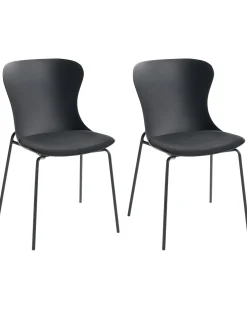 Set di 2 sedie da pranzo PITSBURG Nero