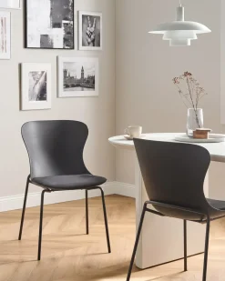 Set di 2 sedie da pranzo PITSBURG Nero