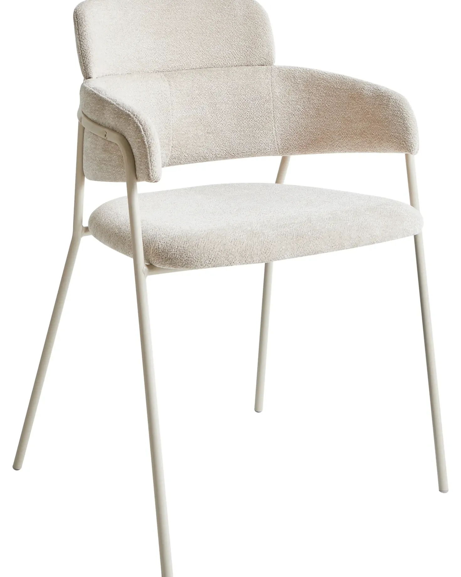 Set di 2 sedie da pranzo PAONIA Ciniglia Beige chiaro