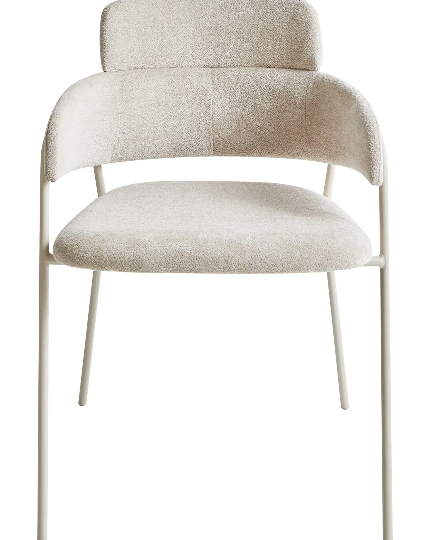 Set di 2 sedie da pranzo PAONIA Ciniglia Beige chiaro