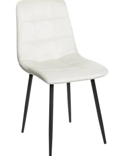 Set di 4 sedie da pranzo POWELL Velluto Bianco sporco