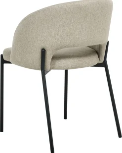 Set di 2 sedie da pranzo PENNY Tessuto Beige sabbia
