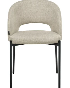 Set di 2 sedie da pranzo PENNY Tessuto Beige sabbia
