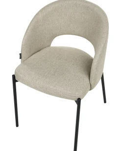 Set di 2 sedie da pranzo PENNY Tessuto Beige sabbia