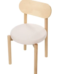 Set di 2 sedie da pranzo PAULINA Legno Marrone chiaro/Beige chiaro