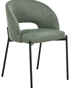 Set di 2 sedie da pranzo PENNY Tessuto Verde scuro