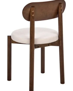 Set di 2 sedie da pranzo PAULINA Legno Marrone/Beige chiaro