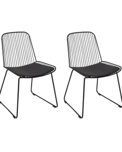 Set di 2 sedie da pranzo PENSACOLA Metallo Nero