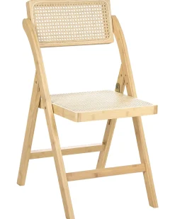 Set di 2 sedie da pranzo Pieghevole MODANE Bambù Marrone chiaro