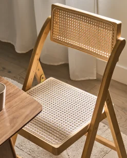 Set di 2 sedie da pranzo Pieghevole MODANE Bambù Marrone chiaro