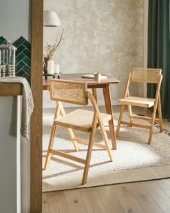 Set di 2 sedie da pranzo Pieghevole MODANE Bambù Marrone chiaro