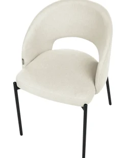 Set di 2 sedie da pranzo PENNY Tessuto Beige chiaro