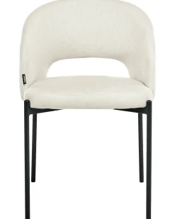 Set di 2 sedie da pranzo PENNY Tessuto Beige chiaro