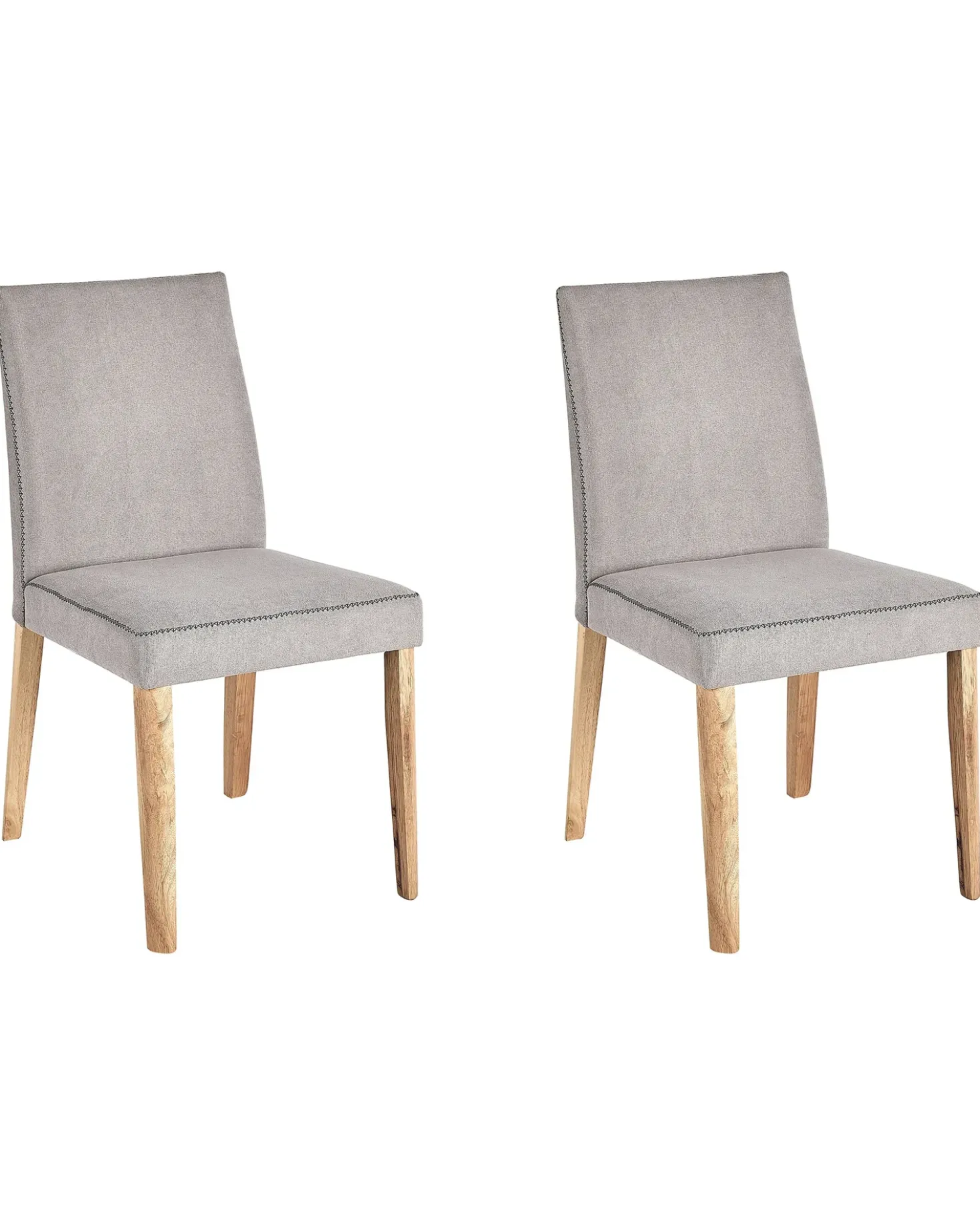 Set di 2 sedie da pranzo PHOLA Tessuto Grigio