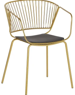 Set di 2 sedie da pranzo RIGBY Metallo Oro