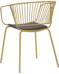 Set di 2 sedie da pranzo RIGBY Metallo Oro