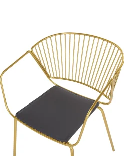 Set di 2 sedie da pranzo RIGBY Metallo Oro