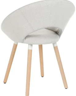 Set di 2 sedie da pranzo ROSLYN Tessuto Grigio chiaro