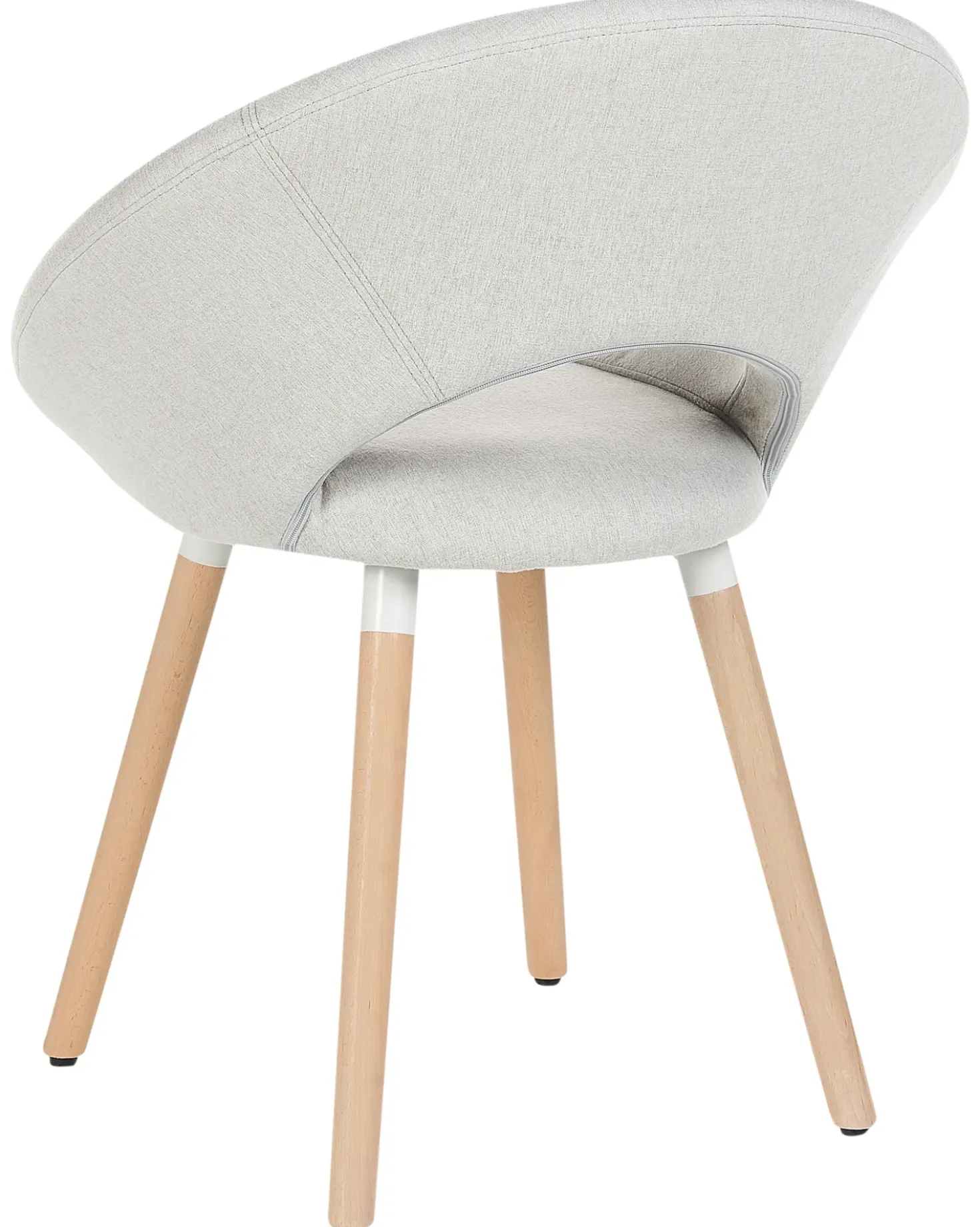 Set di 2 sedie da pranzo ROSLYN Tessuto Grigio chiaro