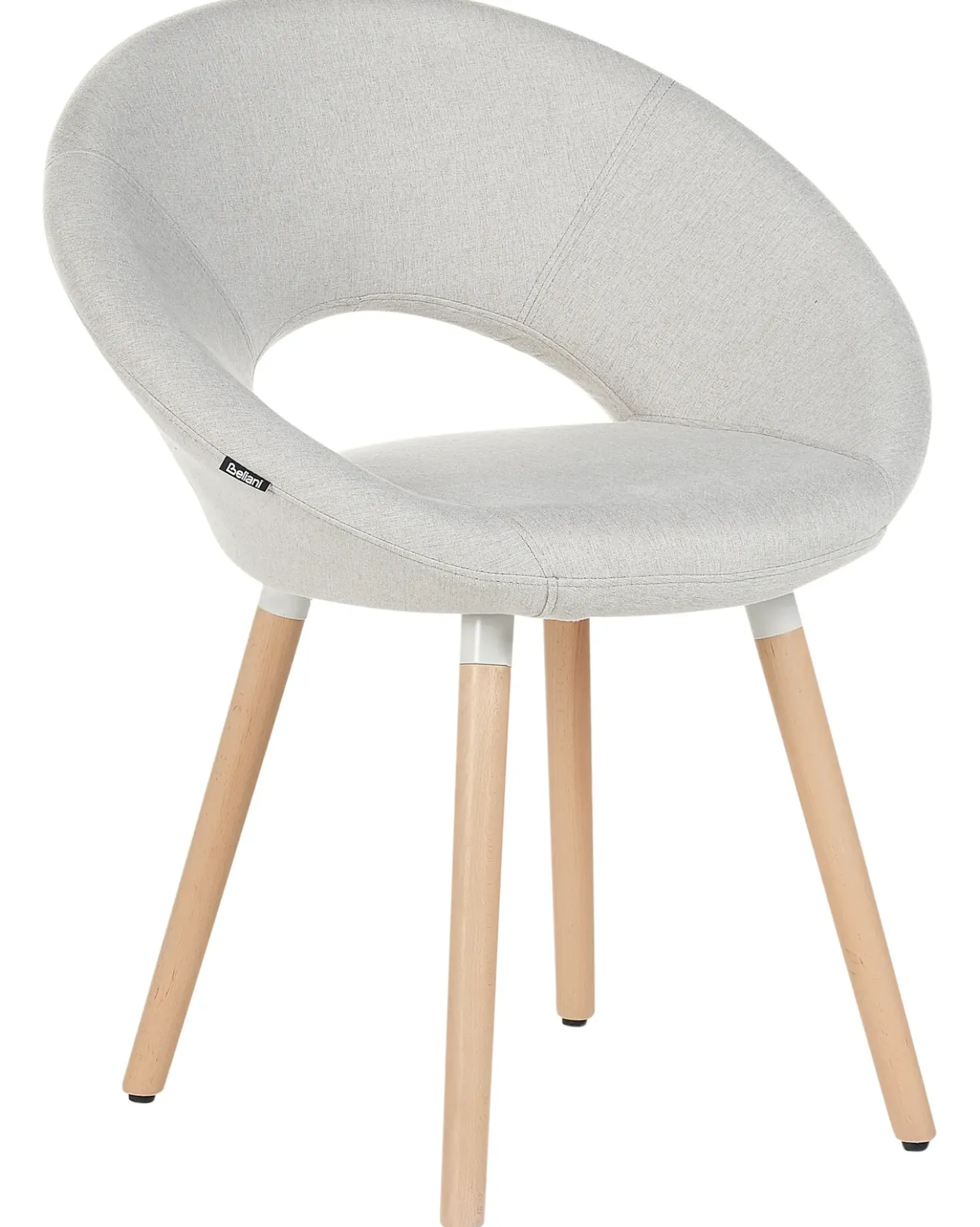 Set di 2 sedie da pranzo ROSLYN Tessuto Grigio chiaro