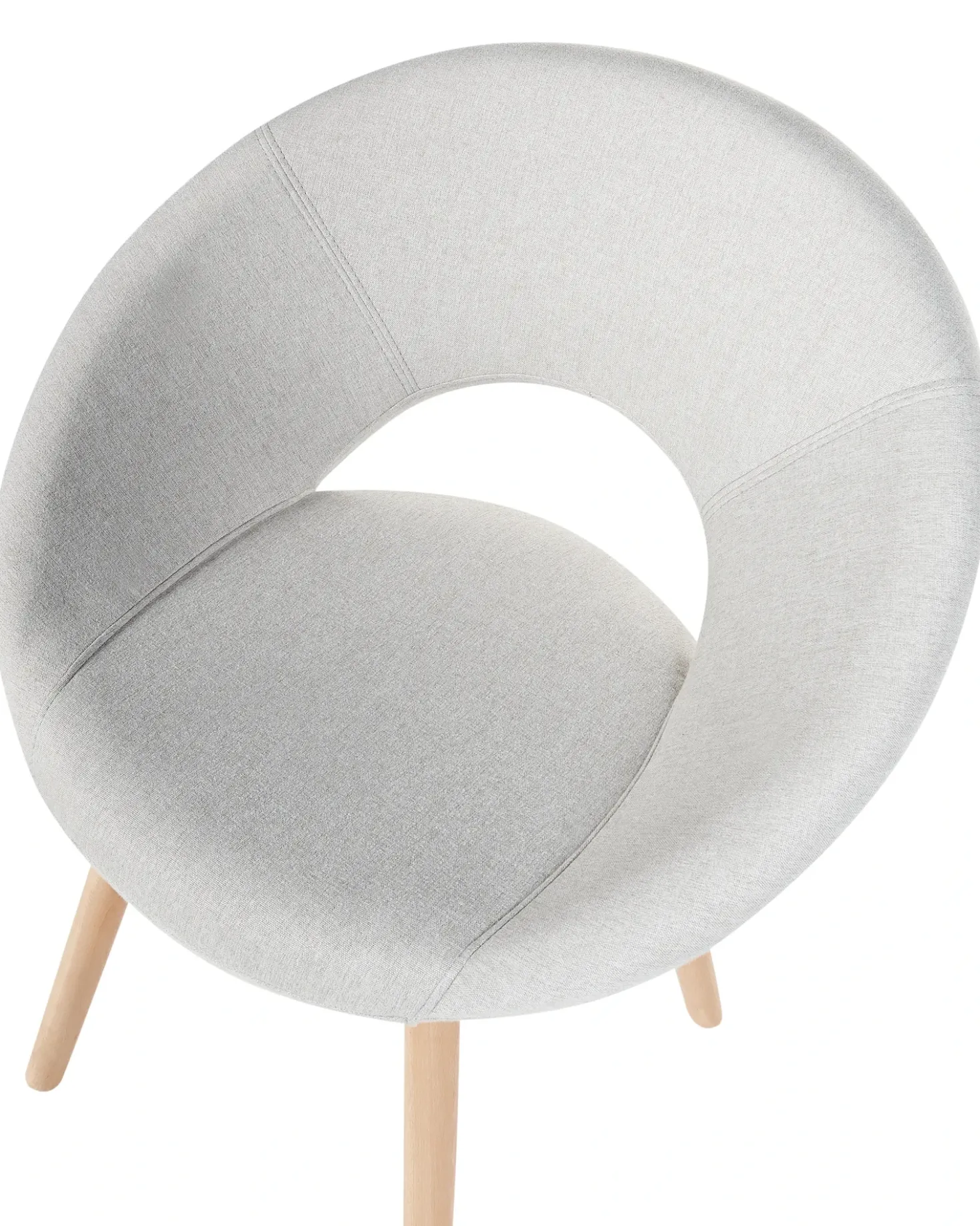 Set di 2 sedie da pranzo ROSLYN Tessuto Grigio chiaro
