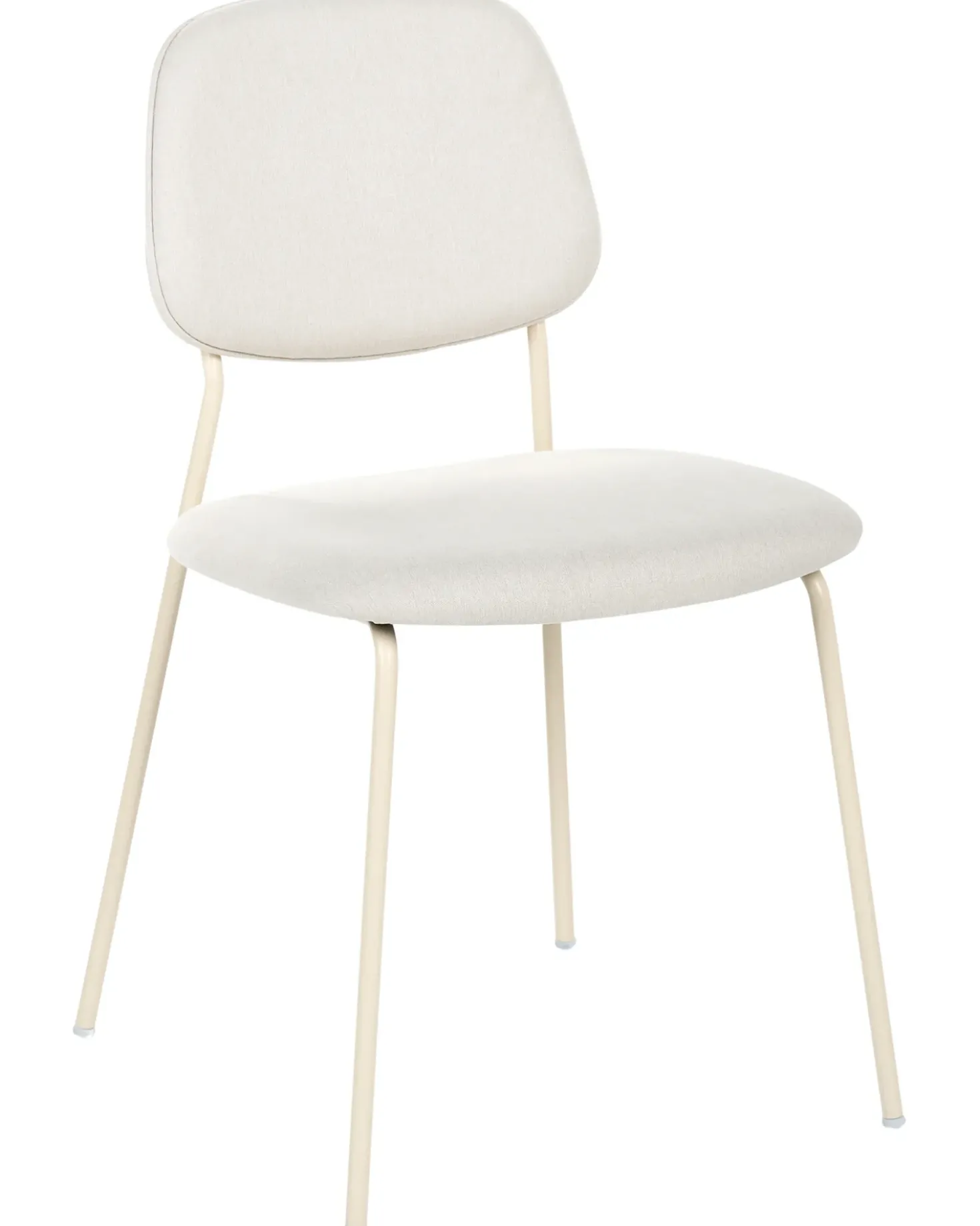 Set di 4 sedie da pranzo RILEY Tessuto Bianco sporco