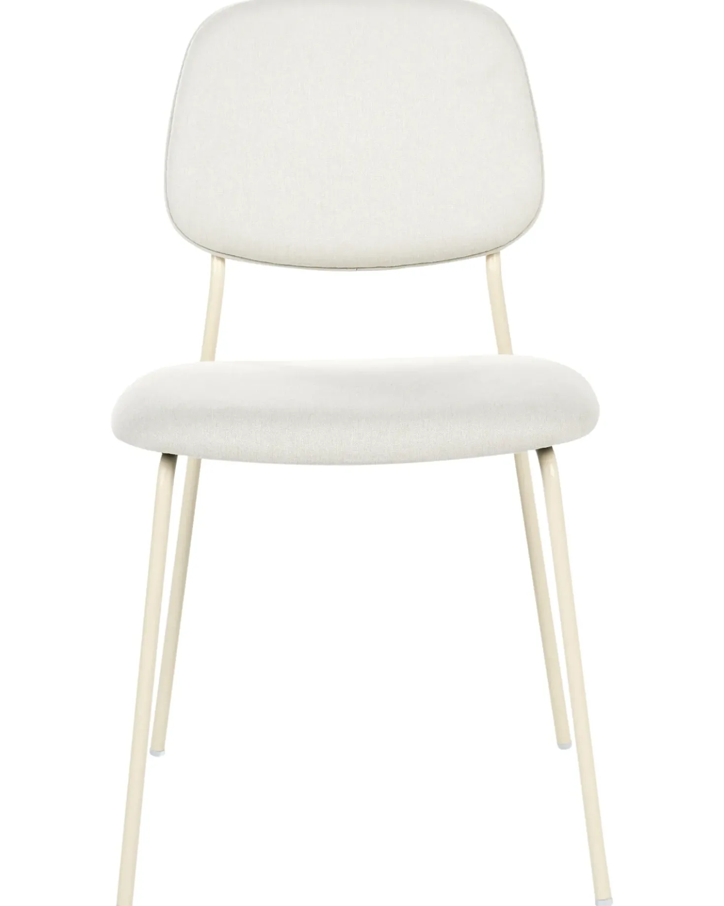 Set di 4 sedie da pranzo RILEY Tessuto Bianco sporco