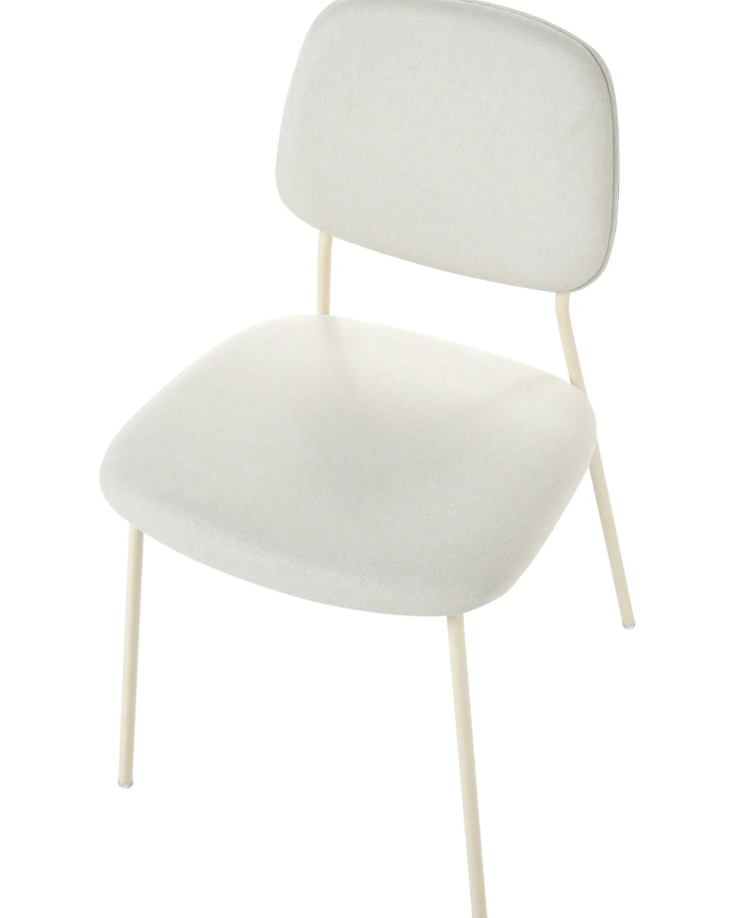 Set di 4 sedie da pranzo RILEY Tessuto Bianco sporco