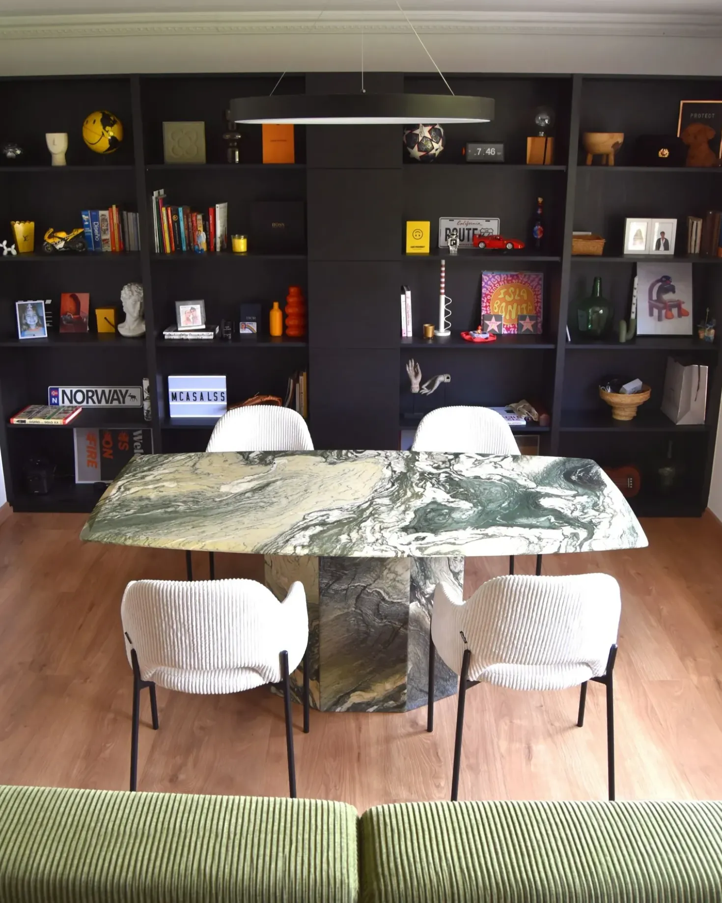 Set di 2 sedie da pranzo RATON Velluto a coste Tortora