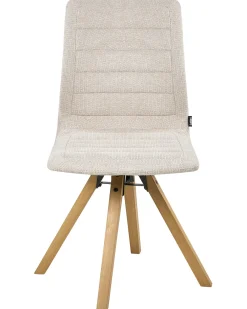 Set di 2 sedie da pranzo ROX Tessuto Beige chiaro