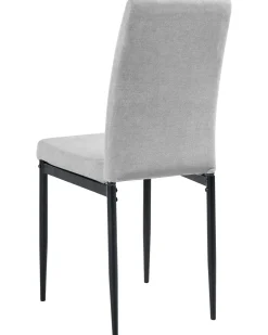 Set di 4 sedie da pranzo RINER Tessuto Grigio