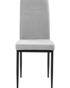 Set di 4 sedie da pranzo RINER Tessuto Grigio