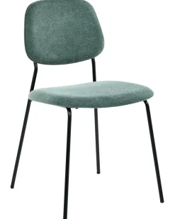 Set di 4 sedie da pranzo RILEY Tessuto Verde