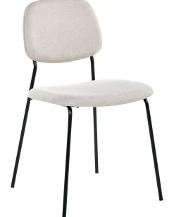 Set di 4 sedie da pranzo RILEY Tessuto Beige chiaro