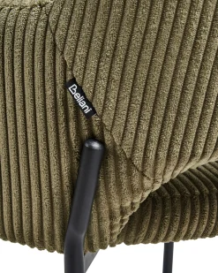 Set di 2 sedie da pranzo RATON Velluto a coste Verde oliva
