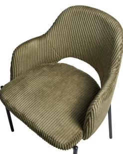 Set di 2 sedie da pranzo RATON Velluto a coste Verde oliva