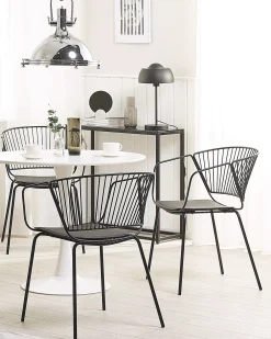Set di 2 sedie da pranzo RIGBY Metallo Nero