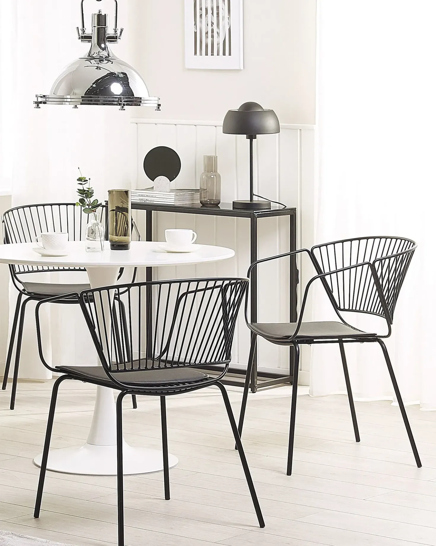 Set di 2 sedie da pranzo RIGBY Metallo Nero