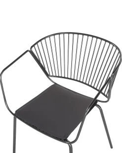 Set di 2 sedie da pranzo RIGBY Metallo Nero