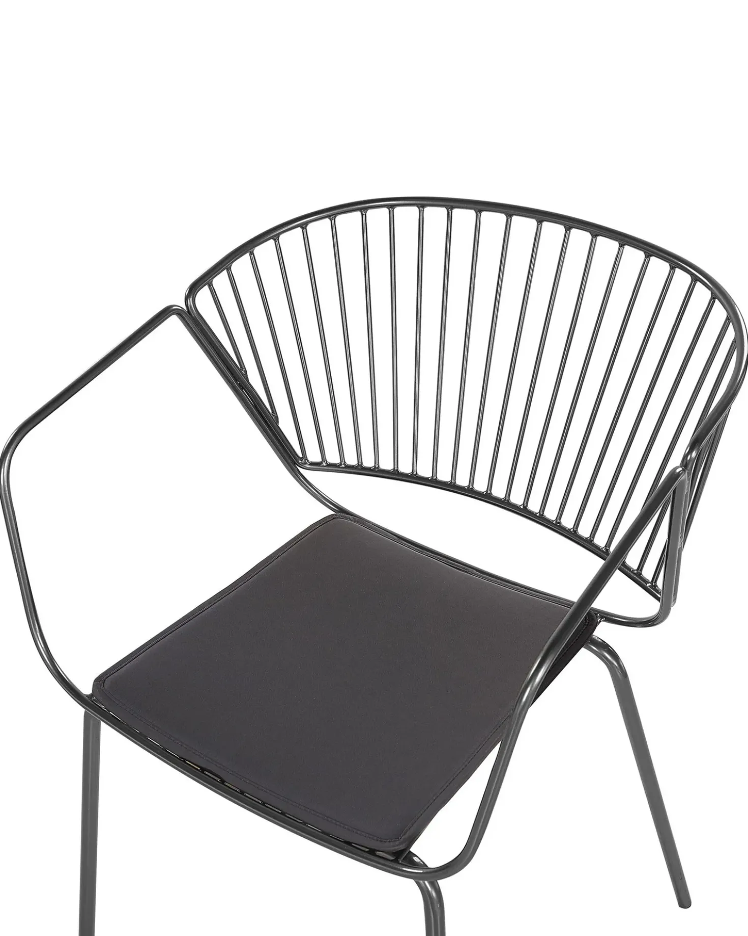 Set di 2 sedie da pranzo RIGBY Metallo Nero