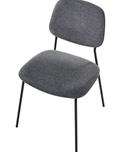 Set di 4 sedie da pranzo RILEY Tessuto Grigio
