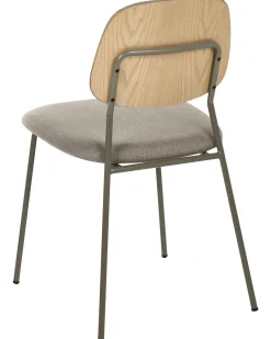 Set di 4 sedie da pranzo RILEY Tessuto Tortora