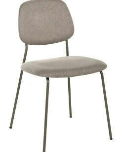 Set di 4 sedie da pranzo RILEY Tessuto Tortora
