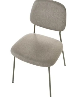 Set di 4 sedie da pranzo RILEY Tessuto Tortora