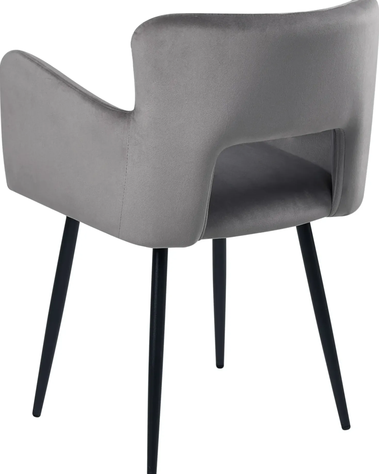 Set di 2 sedie da pranzo SANILAC Velluto Grigio