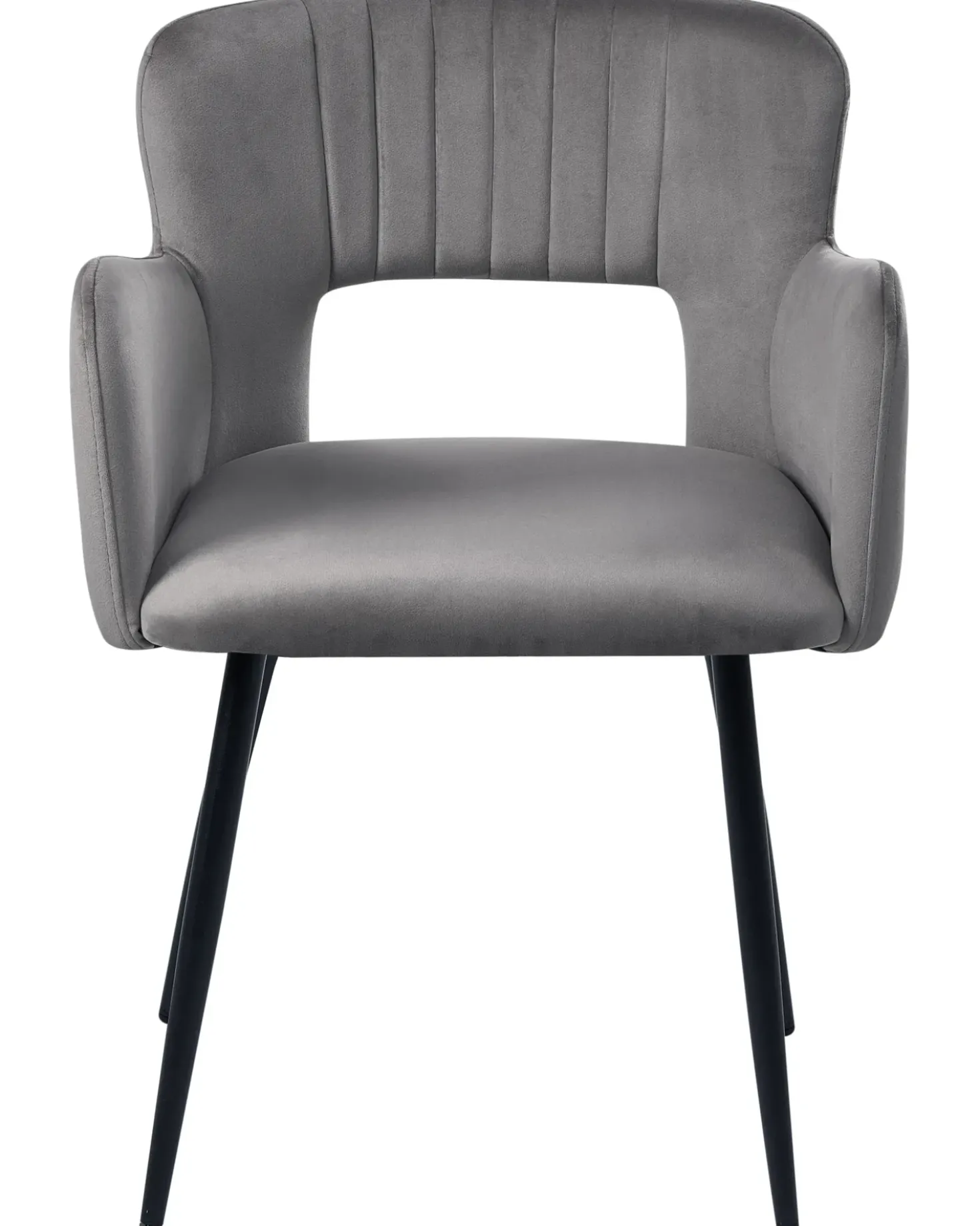 Set di 2 sedie da pranzo SANILAC Velluto Grigio