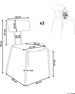 Set di 2 sedie da pranzo SIBLEY Verde chiaro