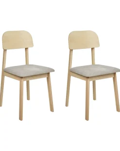 Set di 2 sedie da pranzo SCANDIA Legno Tortora